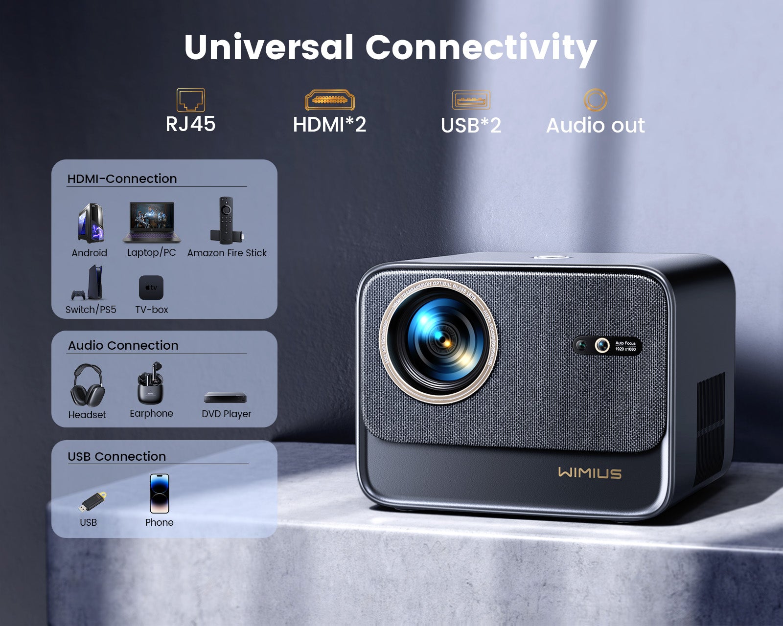 WiMiUS Home Projector K9 - Wimius-store