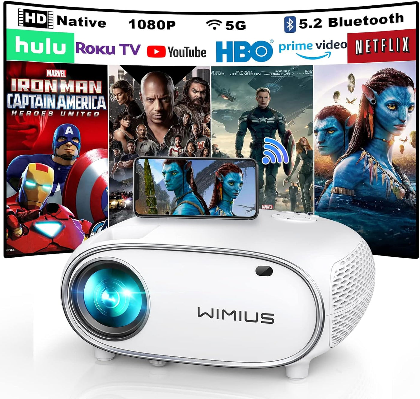 WiMiUS Home Projector P60 WiMiUS Official