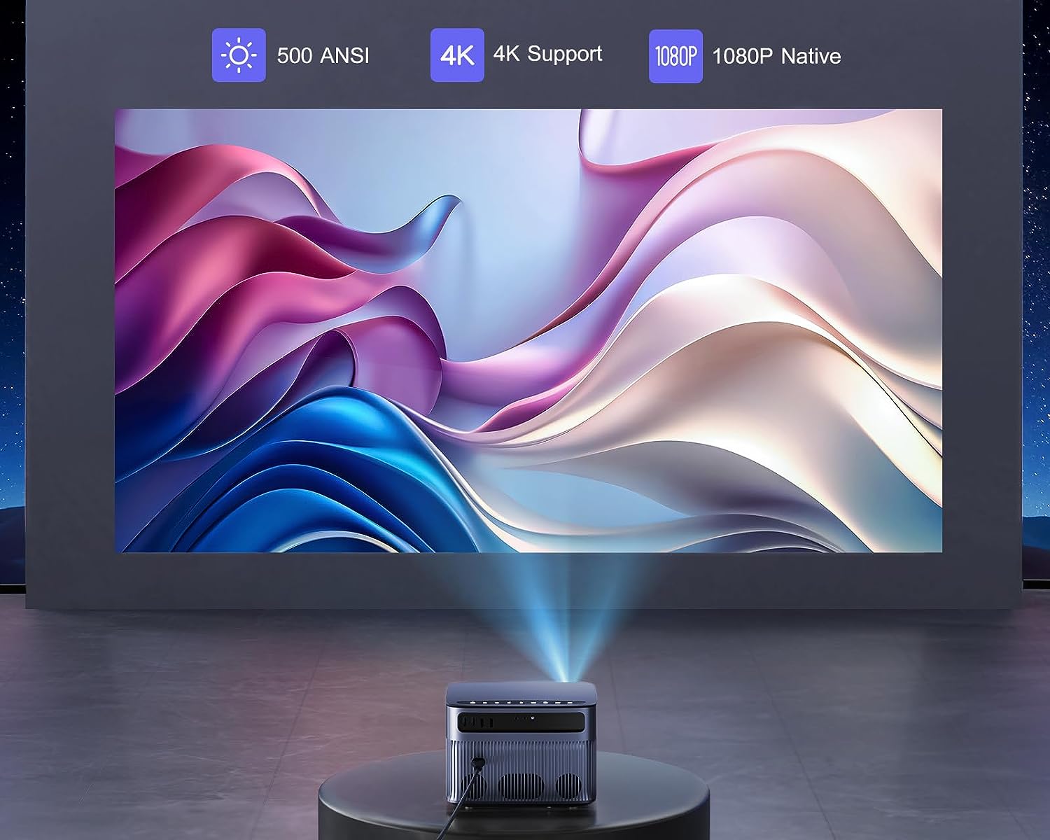 WiMiUS P64 Native 1080P Projector, Your Ultimate Home Theater Upgraded!