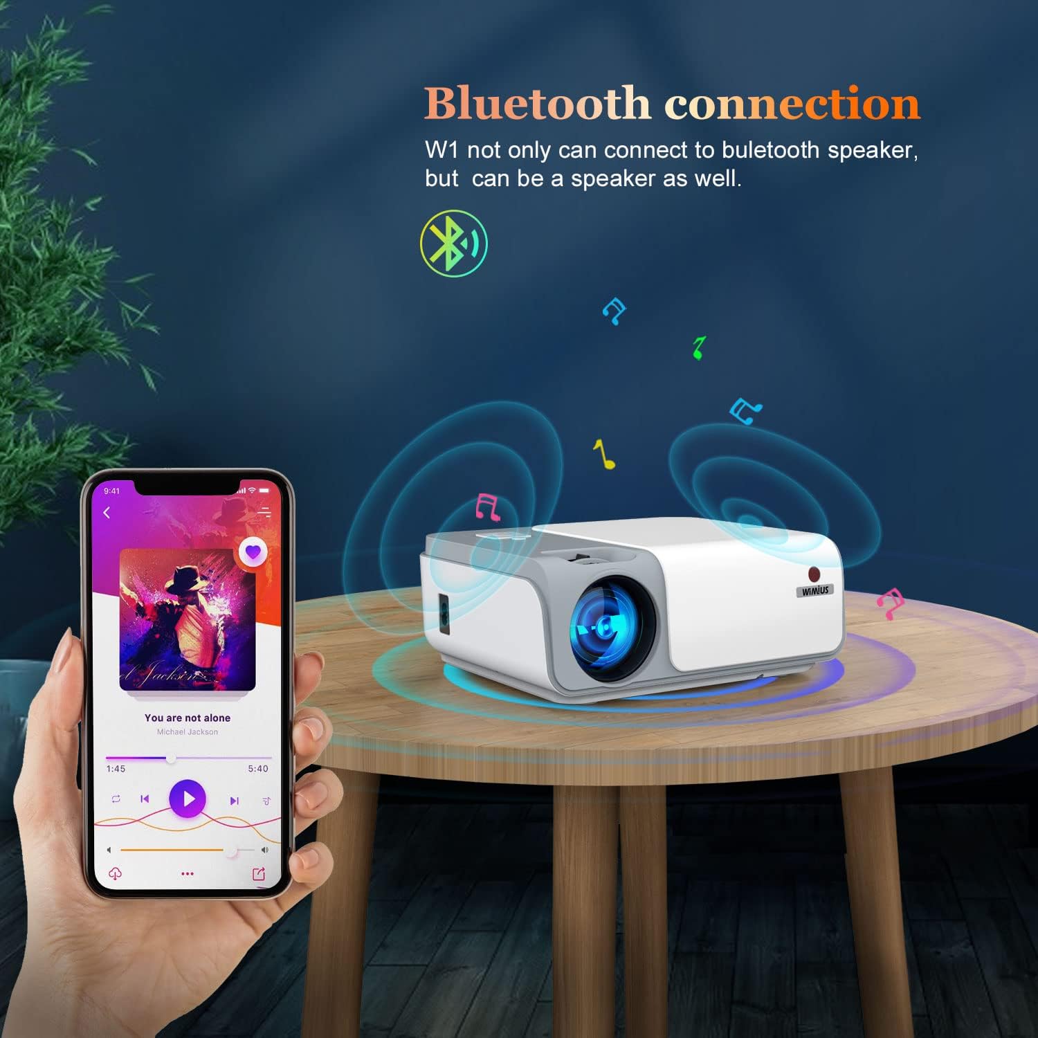 Proyector, WiMiUS Upgrade 5G WiFi Bluetooth Panama