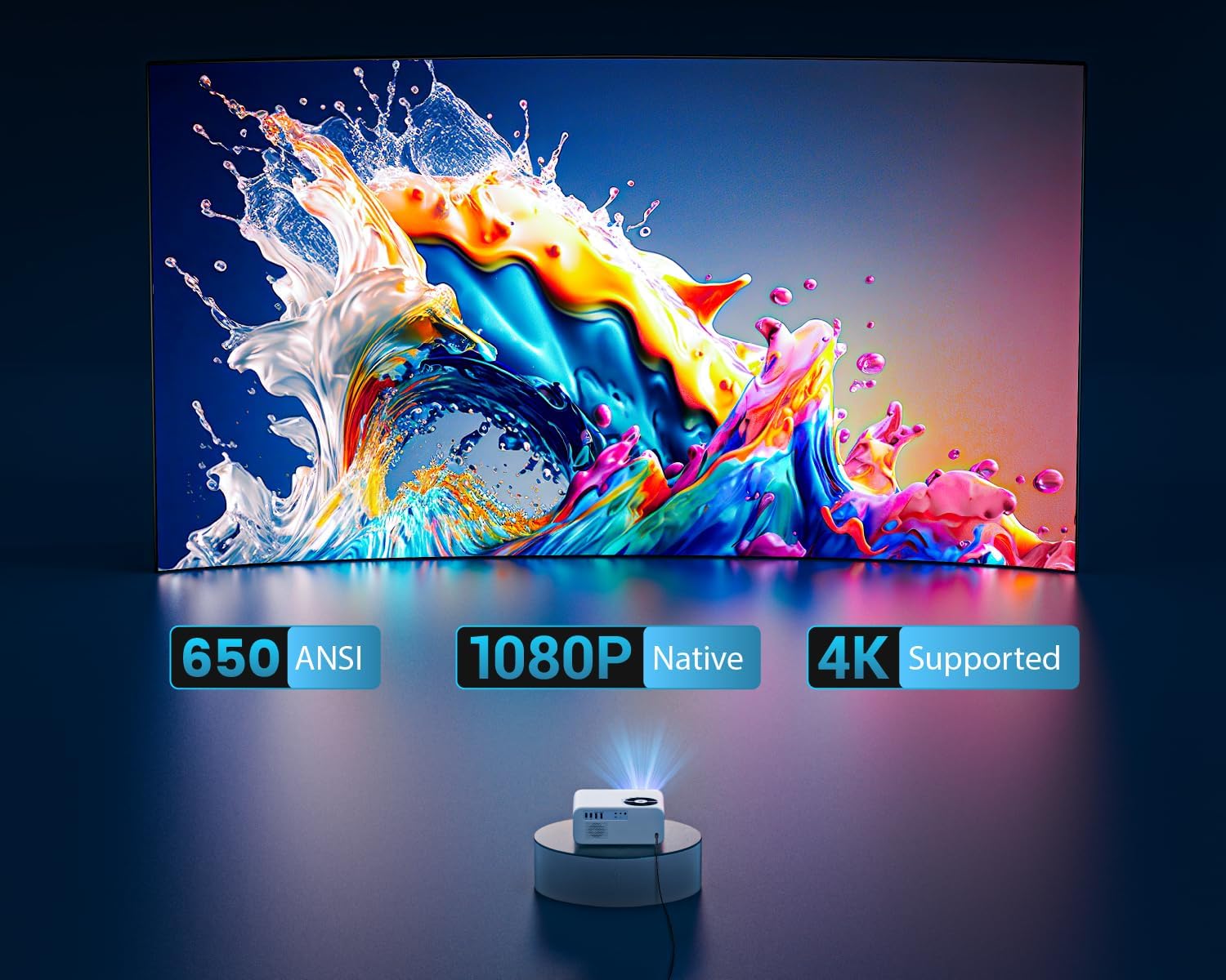 WIMIUS P63 プロジェクター 700 ANSI 1080P WiMiUS Home Projector P63 – WiMiUS Official