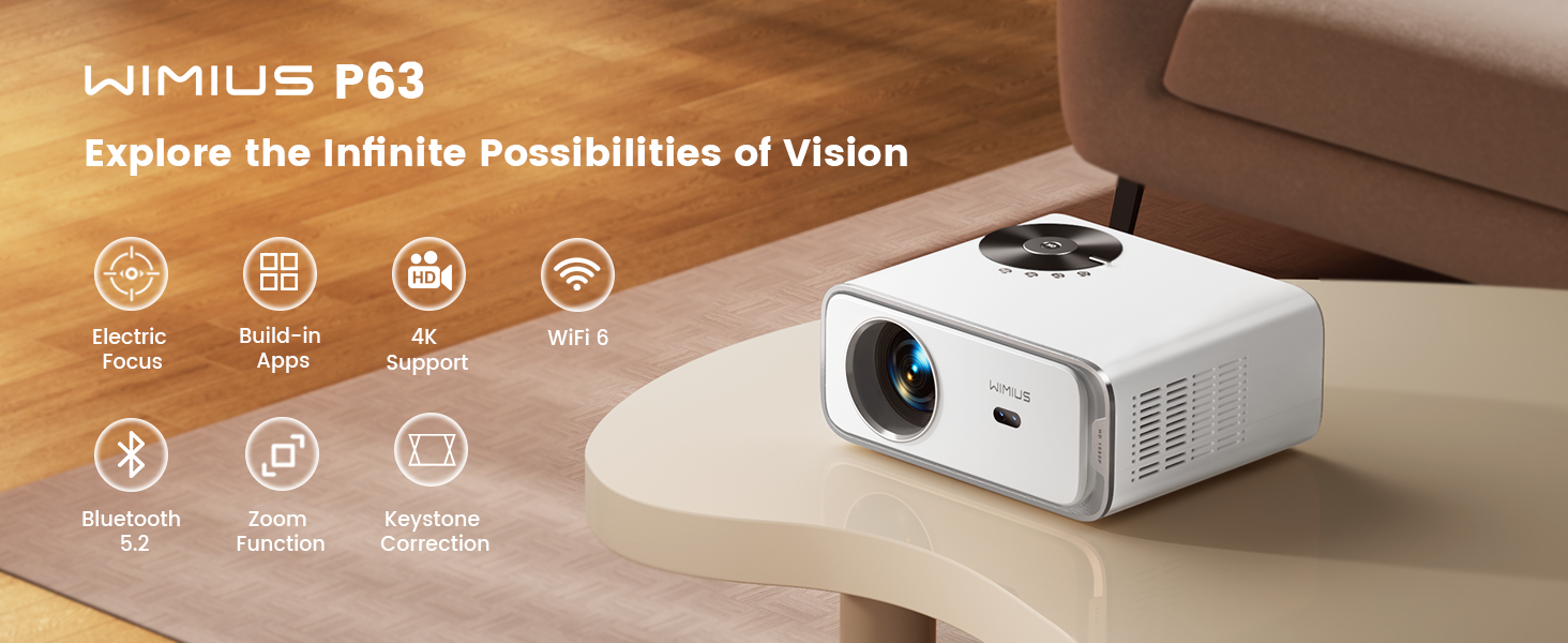 WiMiUS Home Projector P62