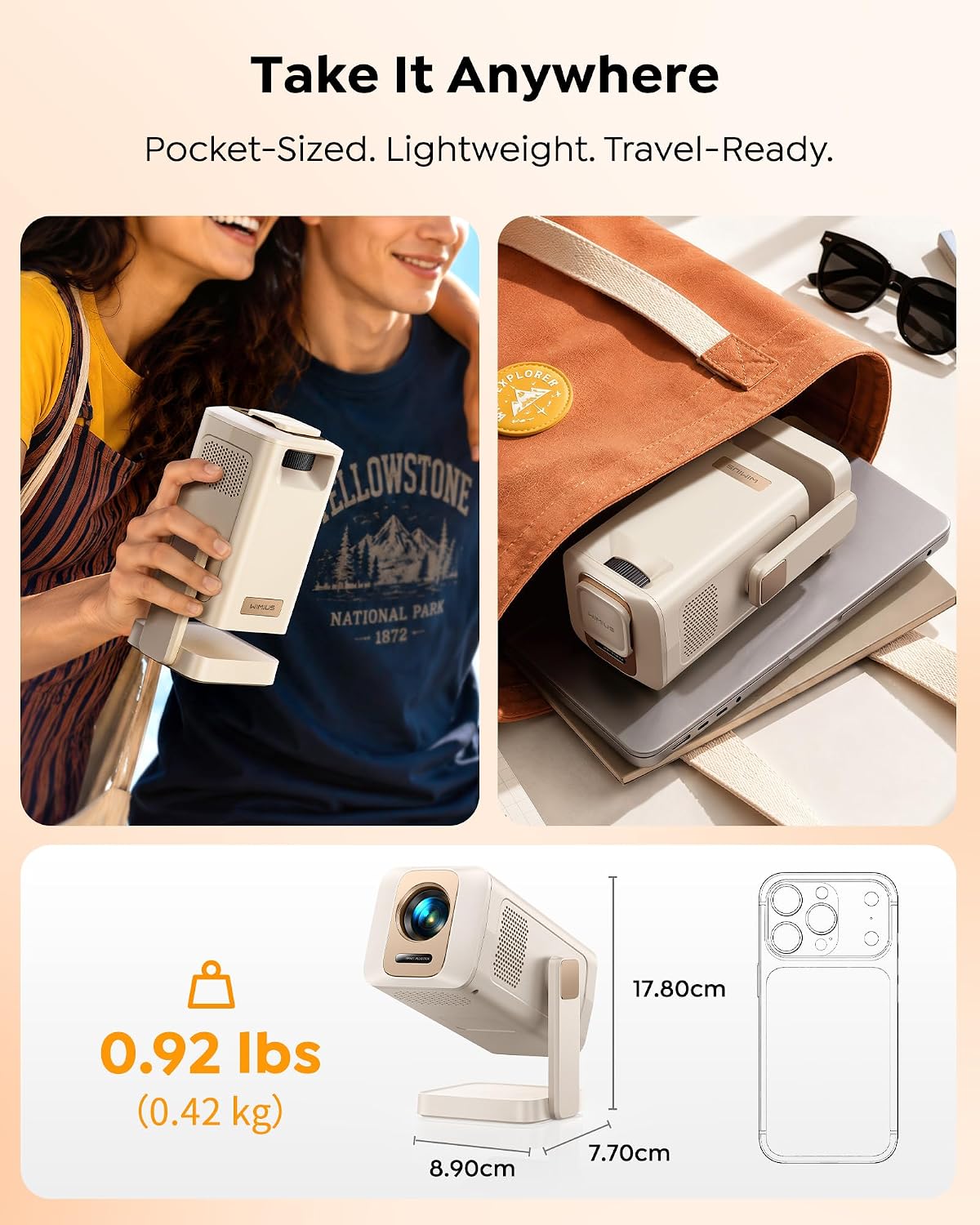 WiMiUS S37 Ultra-Compact Portable Projector