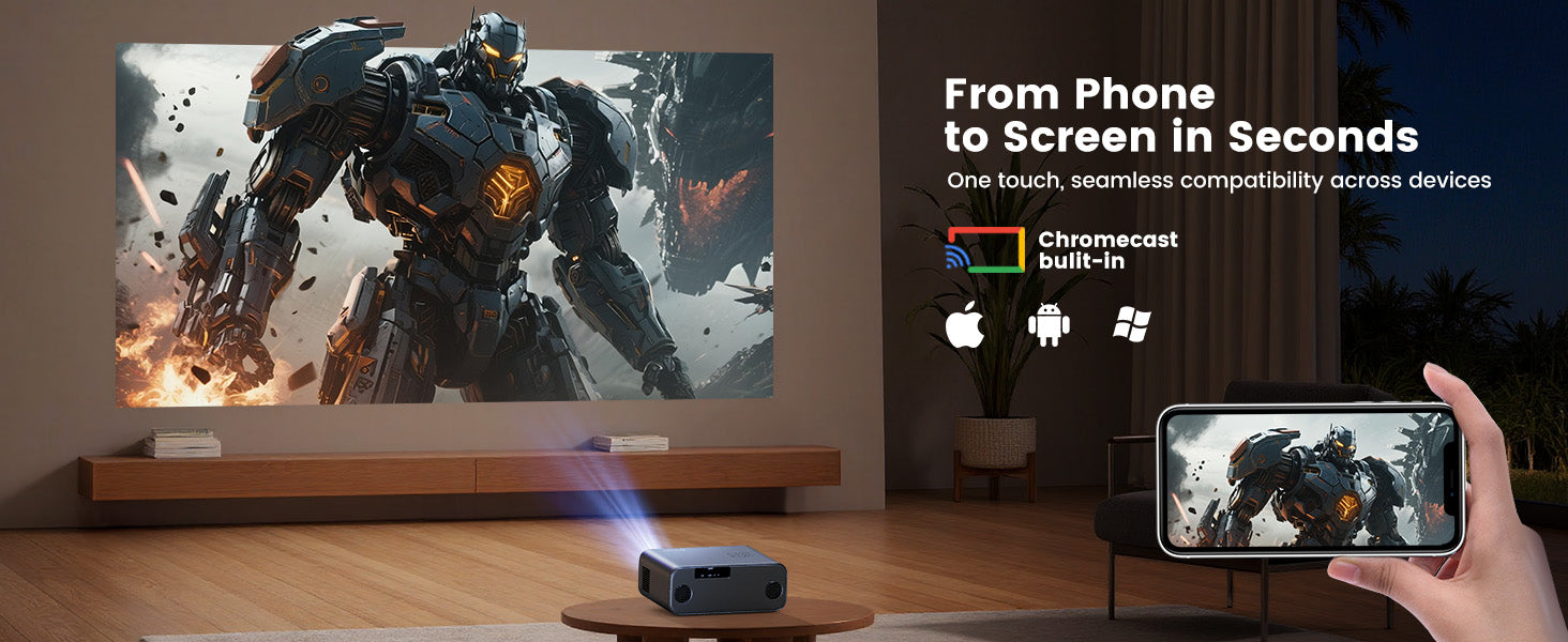 WIMIUS G1 SMART PROJECTOR 本体 WiMiUS G1 Google TV Projector with WiFi and Bluetooth