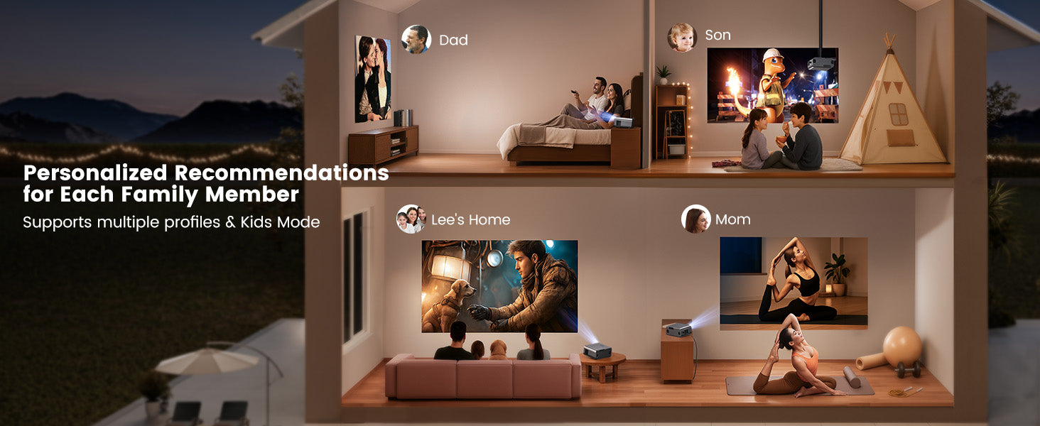 WiMiUS G1 Google TV Projector | 4K, Dolby Audio & Auto Focus