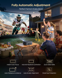 Smart Projector with GoogleTV 14.0, FHD 1080P 4K Decode, MEMC,40W Dolby Audio,HDR 10 WiMiUS G2 Movie Projector 2+32GB HDMI 2.1, AI Auto Image, WiFi6 Home Cinema Projector for Bedroom, Garden - Wimius-store