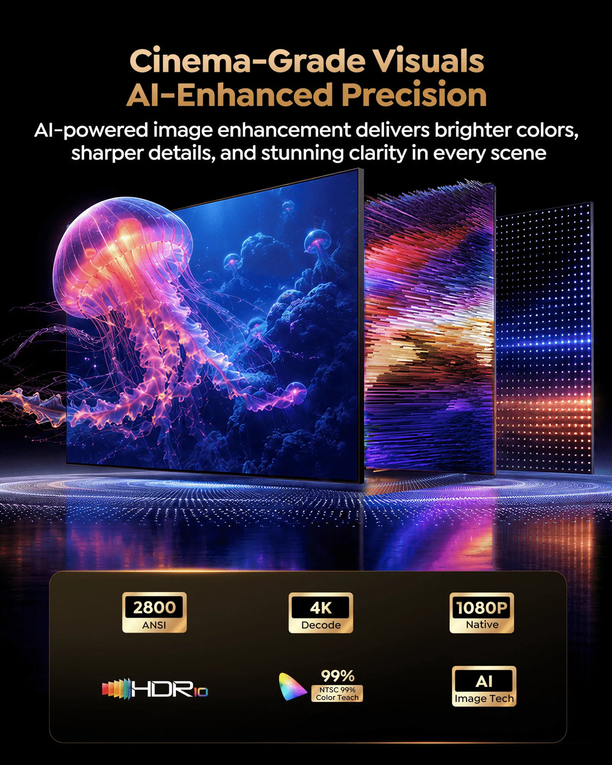 WiMiUS K14 VIDAA Projector | 4K, Dolby Audio & HDMI 2.1